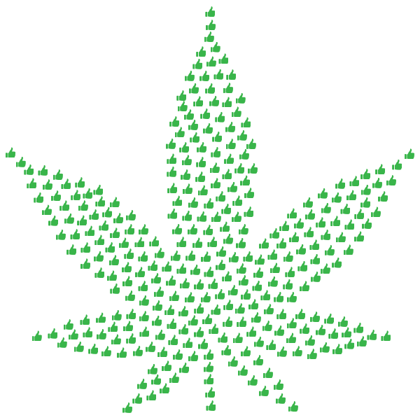 Marijuana and thumbs up
