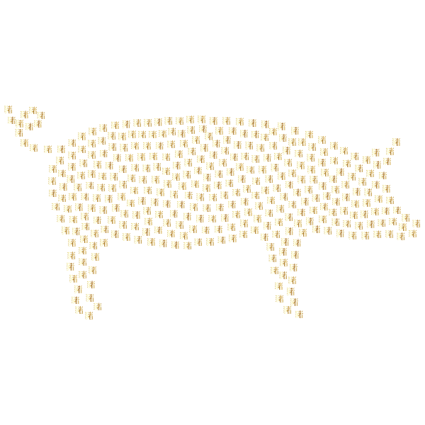 Year Of The Pig 3 Gold No BG
