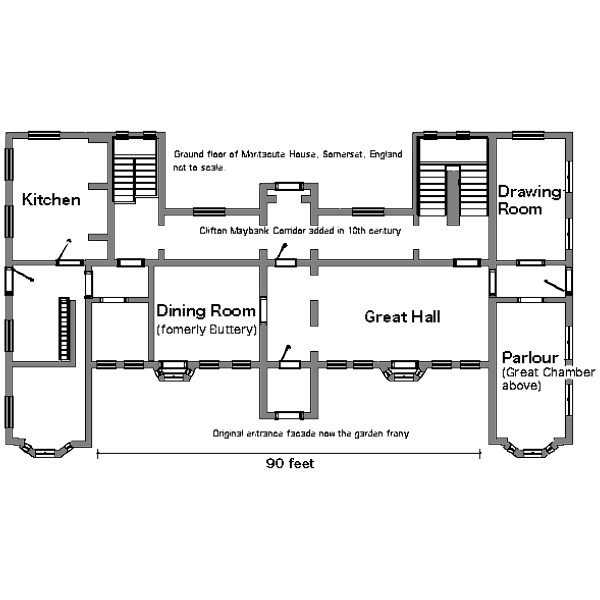 Plan Of Montacute House In England Free SVG