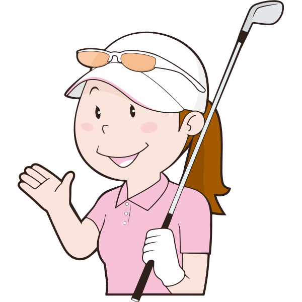 Female Golfer (1) Free SVG