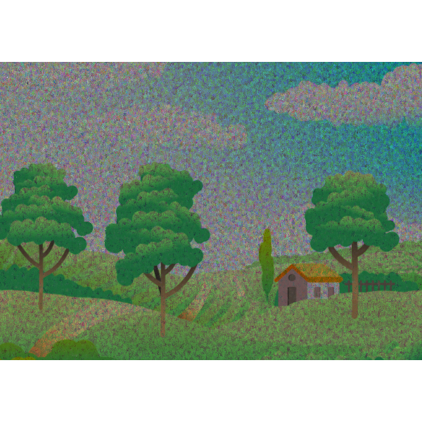 landscape painted