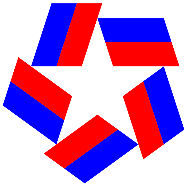 Red White Blue Star Design
