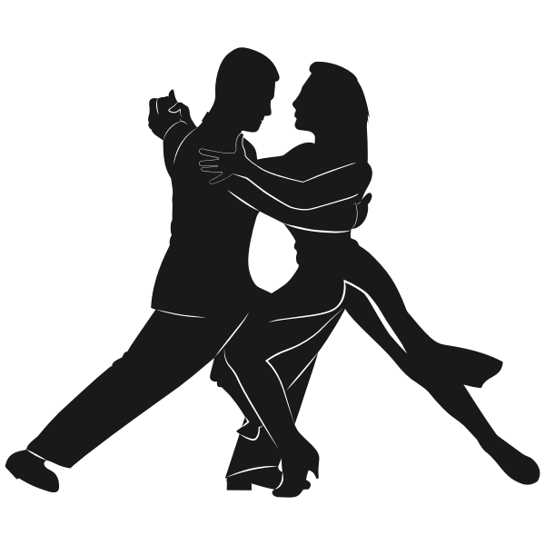 Dancing Couple Silhouette By Alexey Marcov