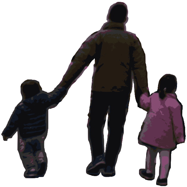 Free Free 94 Dad Walking With Son And Daughter Svg SVG PNG EPS DXF File