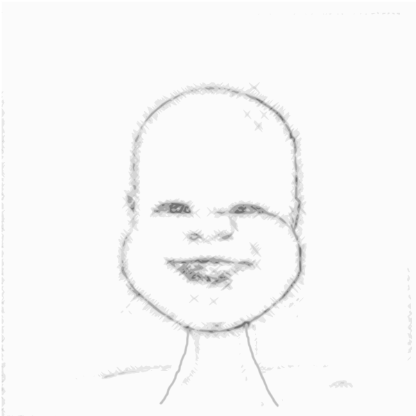 Baby distort drawing