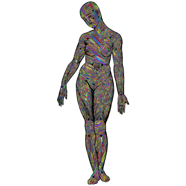 Download Muscle Fibers Woman Polyprismatic | Free SVG