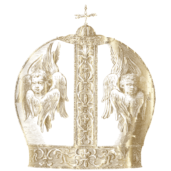 Greek Patriarchal Crown Gold Without Background