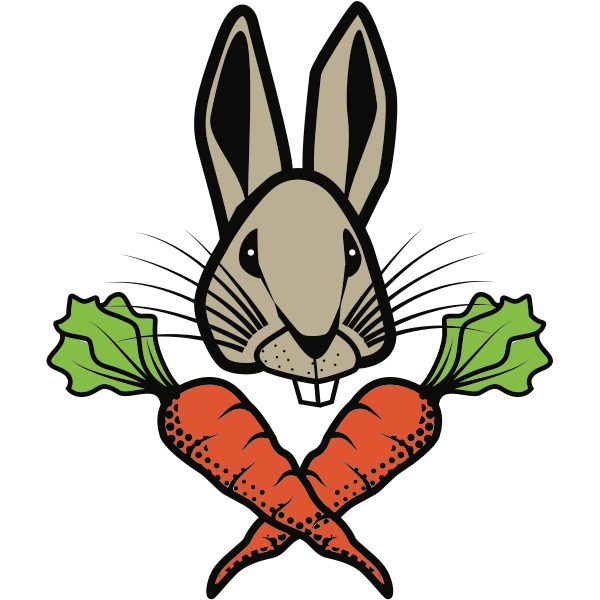 Rabbit and Carrots | Free SVG