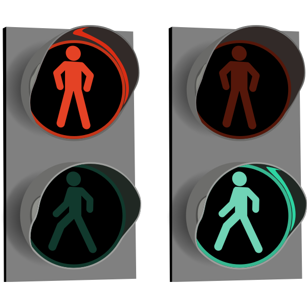 Traffic light for pedestrians (phases)