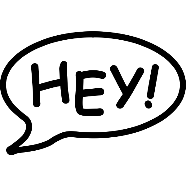 Download Speech Bubble With Hey Free Svg