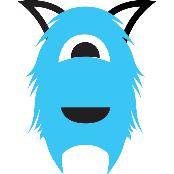 Blue One-eyed Monster | Free SVG
