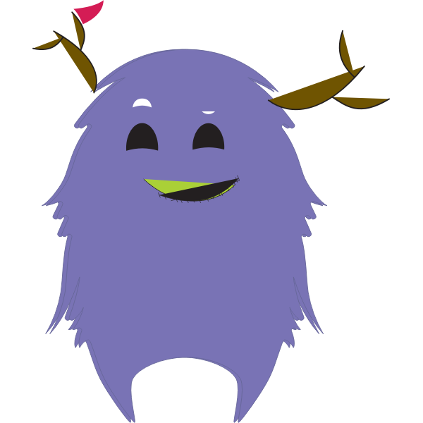 Purple Monster with Antlers