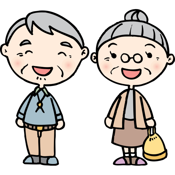 Old couple | Free SVG