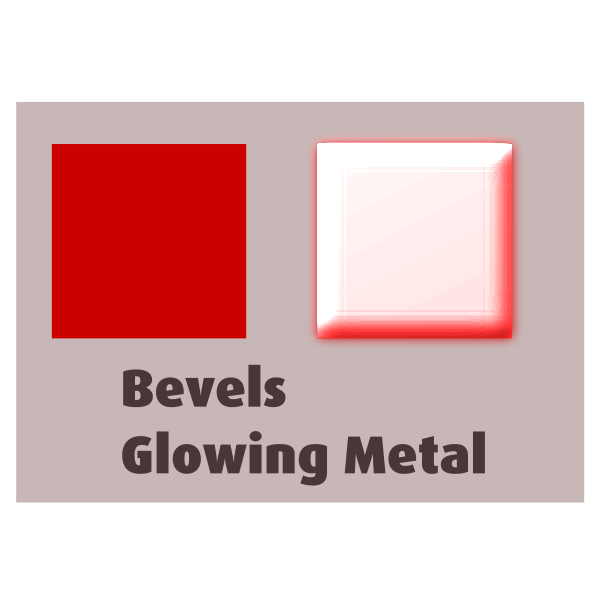 Bevels Glowing Metal