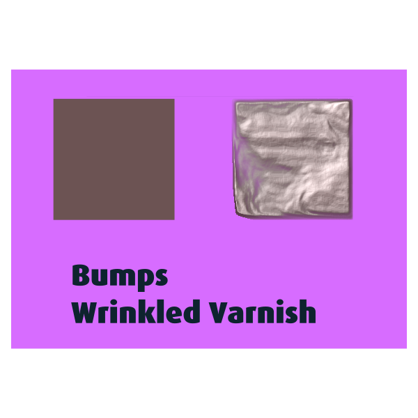 Bumps Wrinkled Varnish