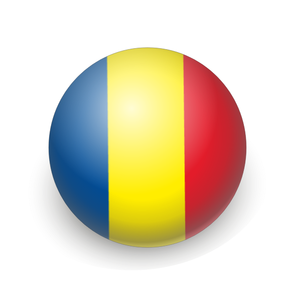 romania flag button