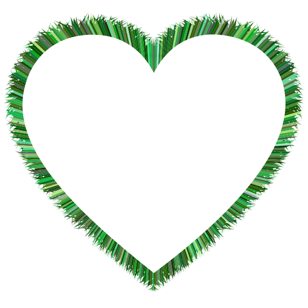 Grass Heart Frame Green