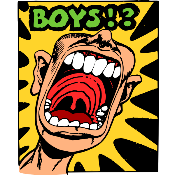 Man Shouting - Boys!