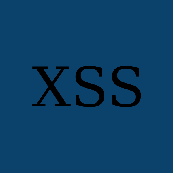 Text XSS on blue background