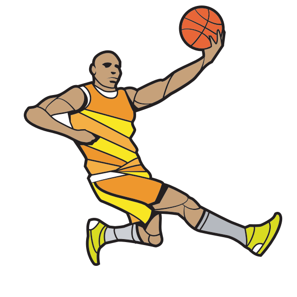 Basketball player silhouette cut file