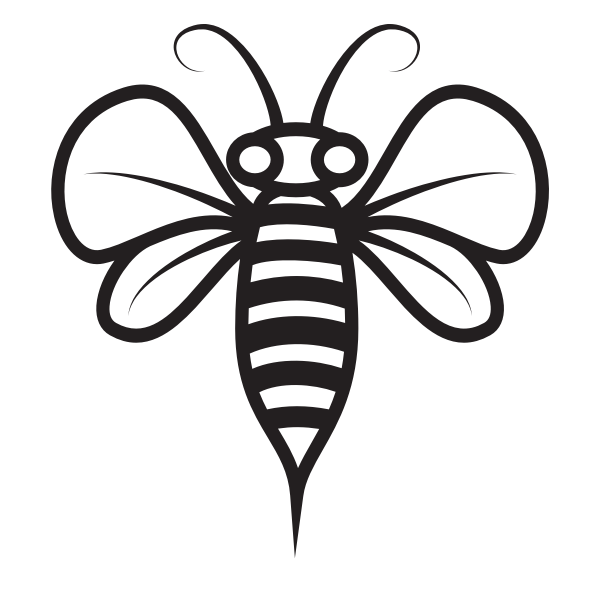 Download Bee monochrome silhouette | Free SVG