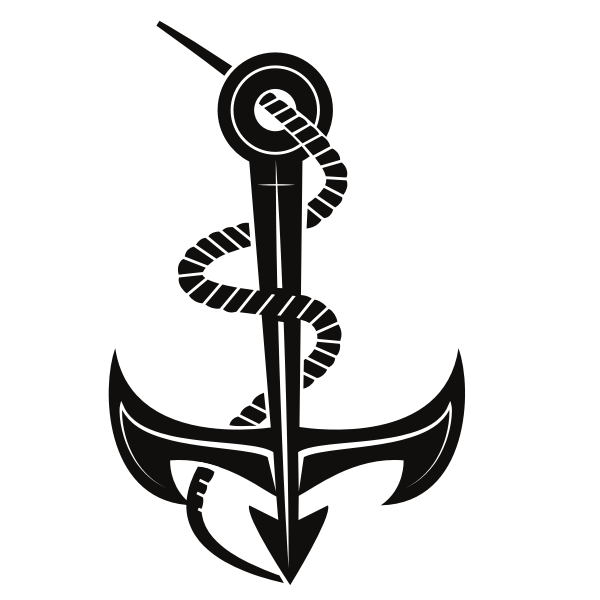 Anchor silhouette cut file