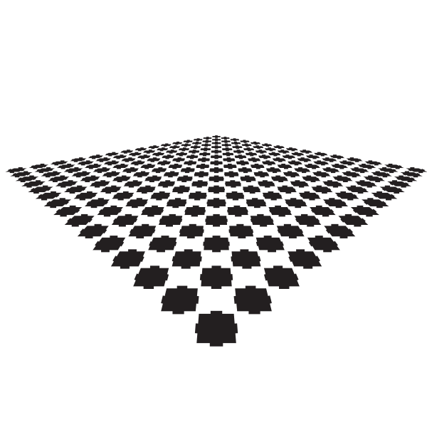 Black tiles perspective