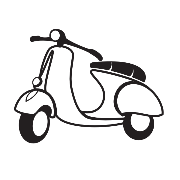 Scooter motorbike silhouette
