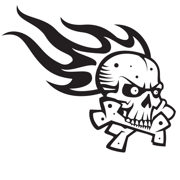 Download Skull In Flames Free Svg