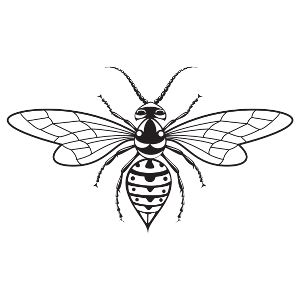 Wasp silhouette clip art