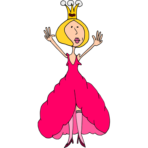 Download Waving Princess Free Svg