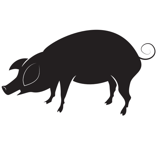 Pig Silhouette Graphics Free Svg