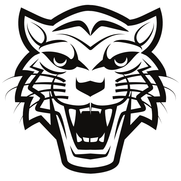 Tiger's head silhouette