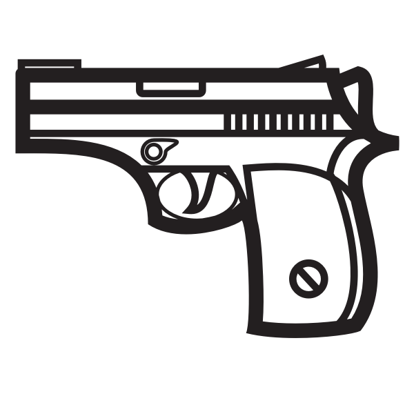 Handgun silhouette clip art