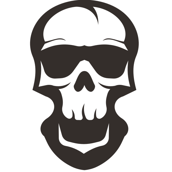 Skull silhouette cut file