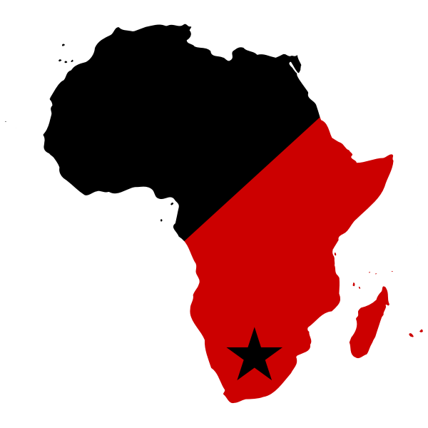 Black and Red Africa with Star