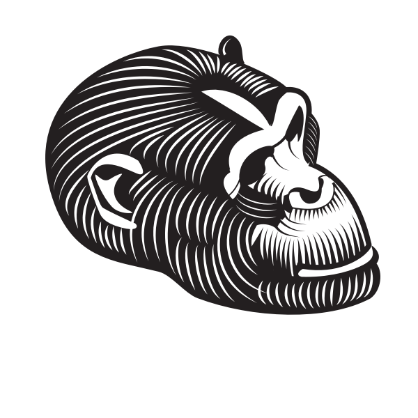 Gorilla's head silhouette