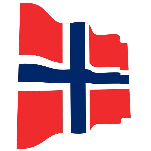 Flag of Norway wavy effect