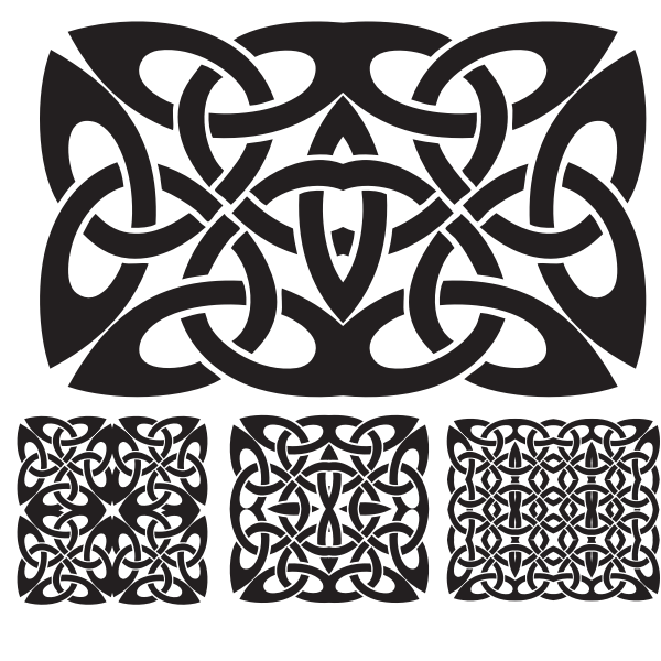 Celtic knots silhouettes
