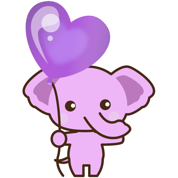Pink Elephant Cartoon Free Svg