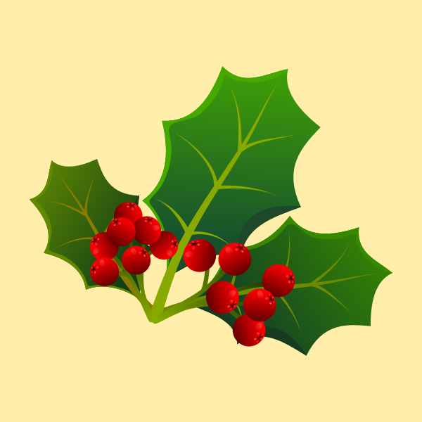 Download Holly Leaves And Berries Free Svg