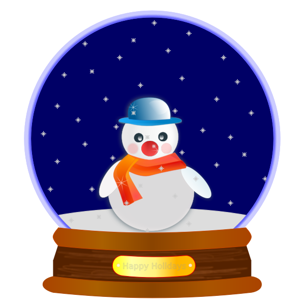 Animated Snow Globe Snowman | Free SVG