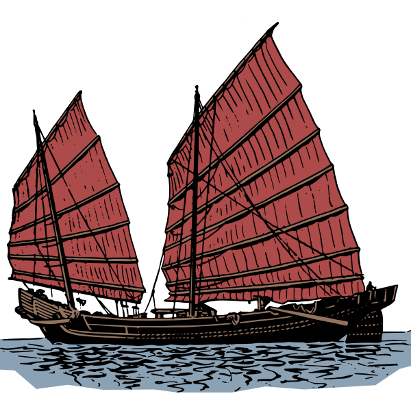 Chinese Junk - Colour | Free SVG