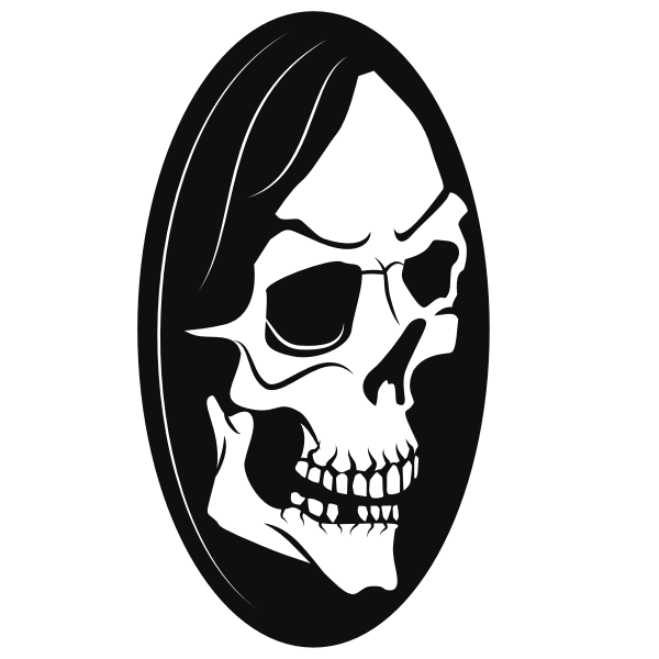Scary skull silhouette