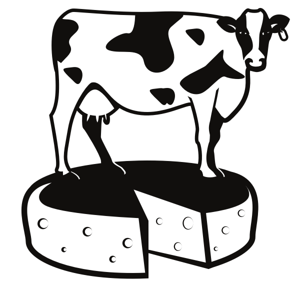 Cow cheese silhouette