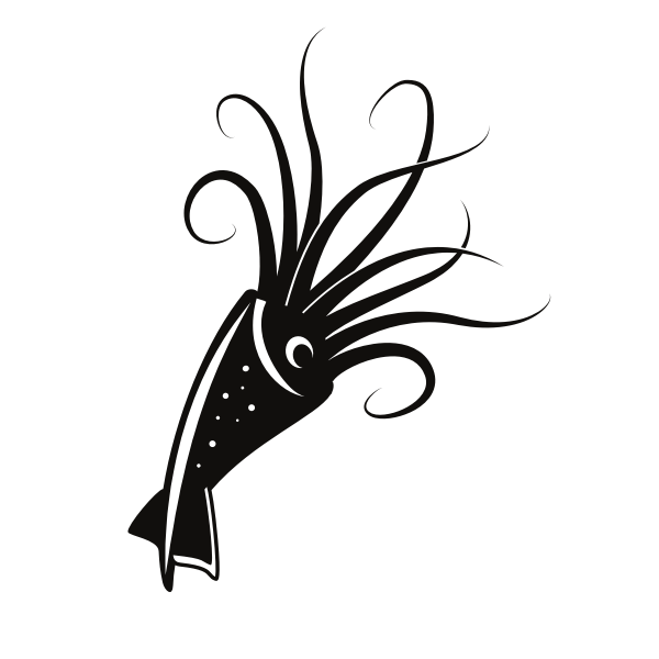 Squid silhouette Free SVG