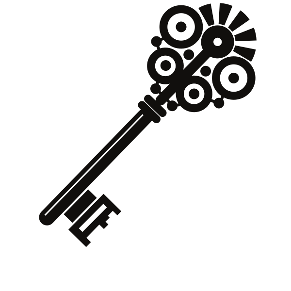 Old key silhouette