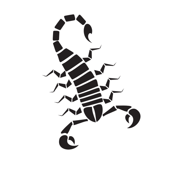 Silhouette of a scorpion