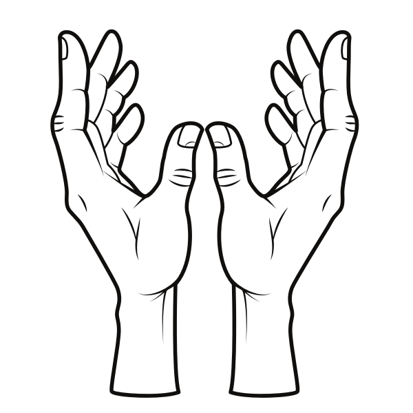 Hands reach out Free SVG