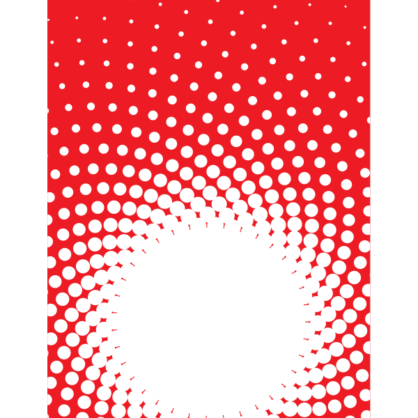 White halftone on red background